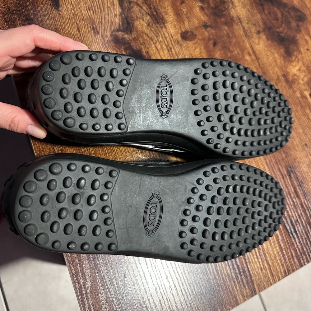 Tod's Black Patent Leather Penny Loafers 38 1/2 - Picture 7 of 10